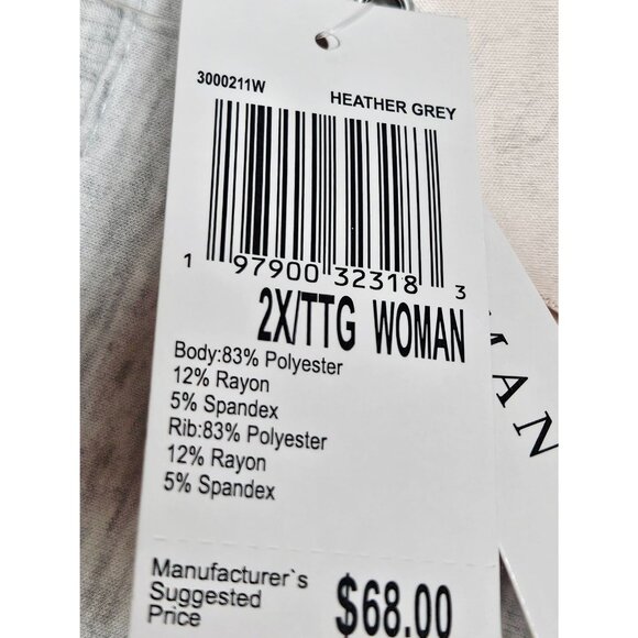 Philosophy Woman Feliz Navidad Sequin Graphic Gray Sweatshirt 2X Side Slits Ragl - Picture 8 of 8